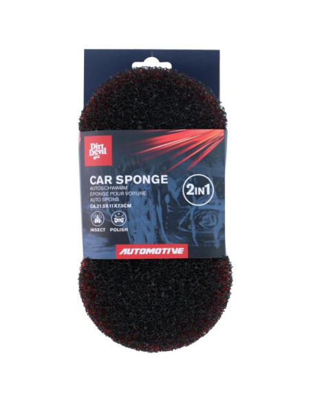 Gąbka do mycia samochodu dwustronna 21,5x11cm dirt devil