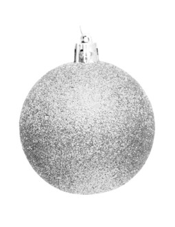 Bombka dekoracyjna plastikowa bezpieczna 12szt śr 60mm srebrny 2