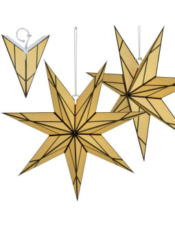 Dekoracja papierowa gwiazda 50cm 7 ramion kremowa