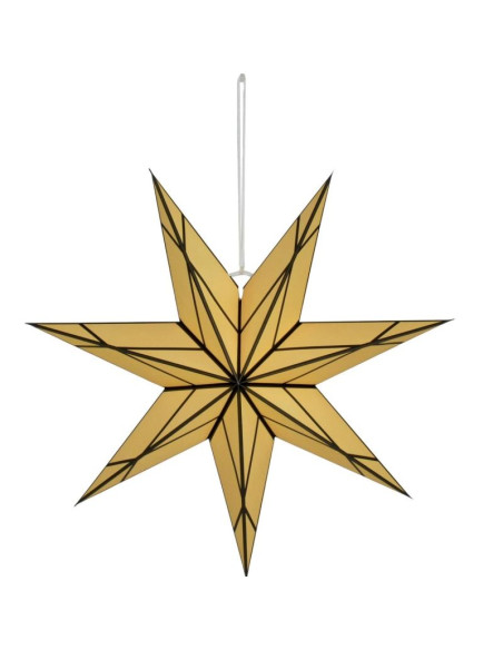 Dekoracja papierowa gwiazda 50cm 7 ramion kremowa