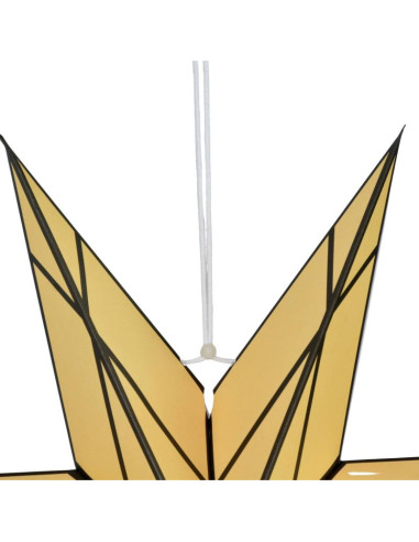 Dekoracja papierowa gwiazda 50cm 7 ramion kremowa