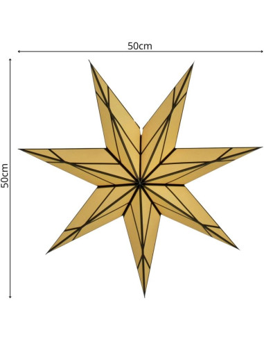 Dekoracja papierowa gwiazda 50cm 7 ramion kremowa