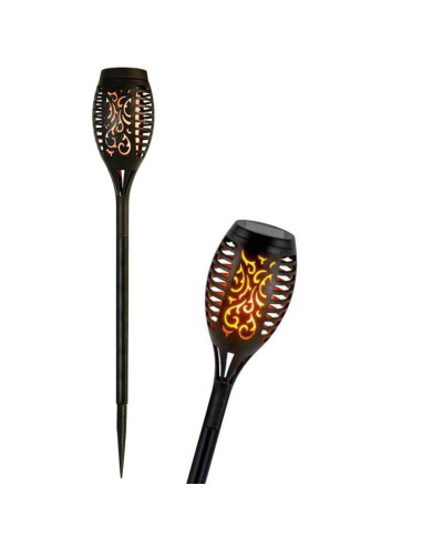 Pochodnia lampa solarna tańczące płomyki 12 led smd 7x7x50cm
