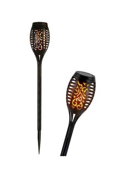 Pochodnia lampa solarna tańczące płomyki 12 led smd 7x7x50cm