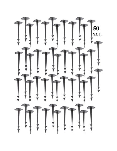 Szpilki groty kołki do agrowłókniny harpoon peg wys. 12,5cm 50szt