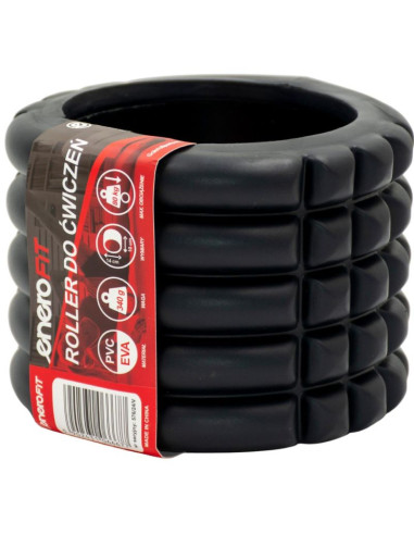 Wałek roller do ćwiczeń czarny 14x10cm enero fit