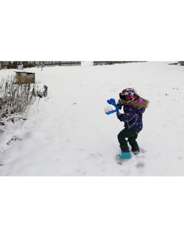 Śnieżkomat- snowball do robienia kulek śnieżnych podwójny różowy