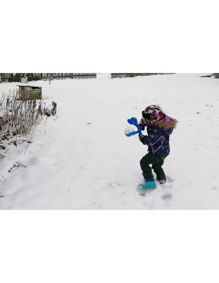 Śnieżkomat- snowball do robienia kulek śnieżnych podwójny różowy