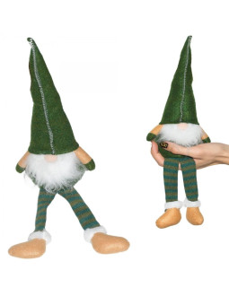 Skrzat krasnal gnom dekoracyjny 30+15cm zielony