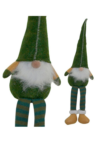 Skrzat krasnal gnom dekoracyjny 30+15cm zielony