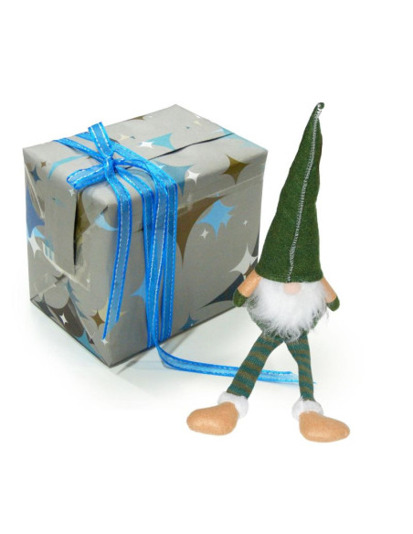 Skrzat krasnal gnom dekoracyjny 30+15cm zielony