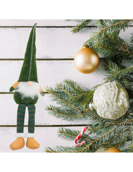 Skrzat krasnal gnom dekoracyjny 30+15cm zielony