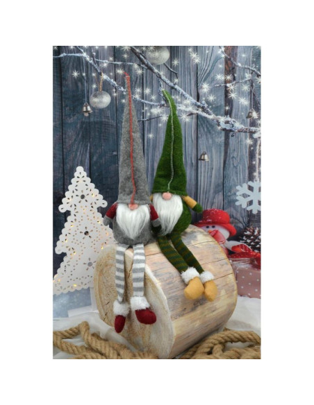 Skrzat krasnal gnom dekoracyjny 30+15cm zielony