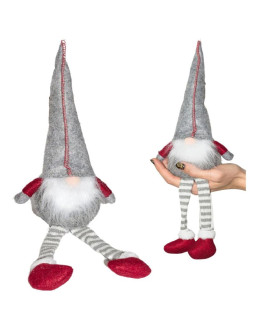 Skrzat krasnal gnom dekoracyjny 30+15cm szary 2