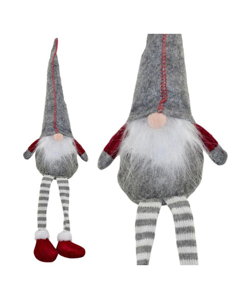 Skrzat krasnal gnom dekoracyjny 30+15cm szary