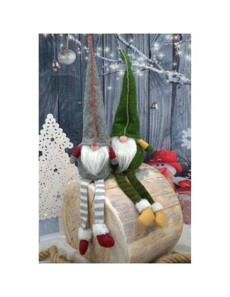 Skrzat krasnal gnom dekoracyjny 30+15cm szary