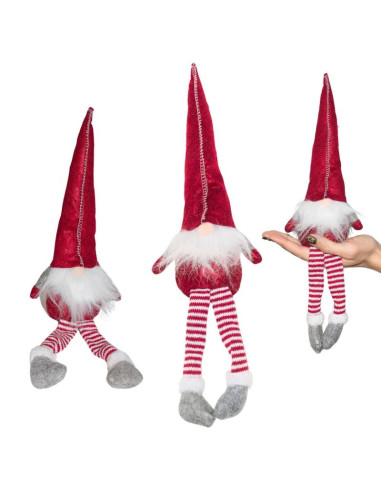 Skrzat krasnal gnom dekoracyjny 30+15cm czerwony