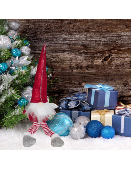 Skrzat krasnal gnom dekoracyjny 30+15cm czerwony