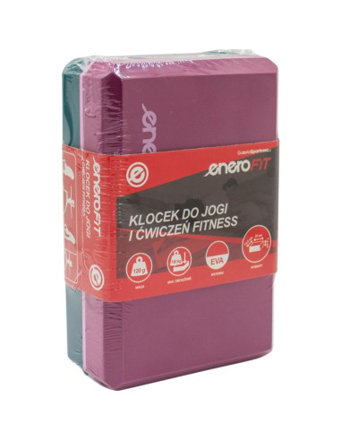 Blok kostka do ćwiczeń joga pilates fitness tricolor enero fit