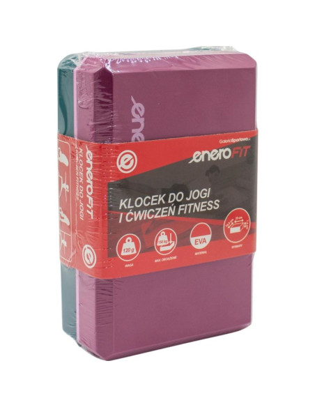 Blok kostka do ćwiczeń joga pilates fitness tricolor enero fit