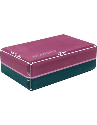 Blok kostka do ćwiczeń joga pilates fitness tricolor enero fit