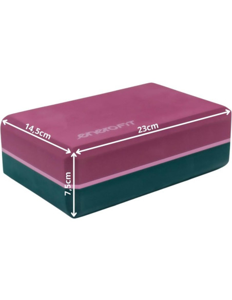 Blok kostka do ćwiczeń joga pilates fitness tricolor enero fit