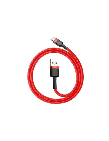 Kabel baseus cafule catklf-c09 (usb 2.0 - usb typu c   2m  kolor czarno-czerwony)
