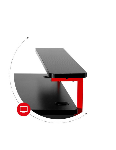 Biurko gamingowe hz-hero 5.0 red