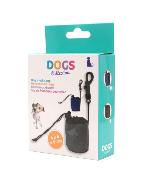 Pojemniek torebka na smakołyki mocowany przy smyczy niebieski