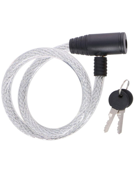 Zapięcie rowerowe dunlop spiralne na klucz 1.2x65cm -transparentne