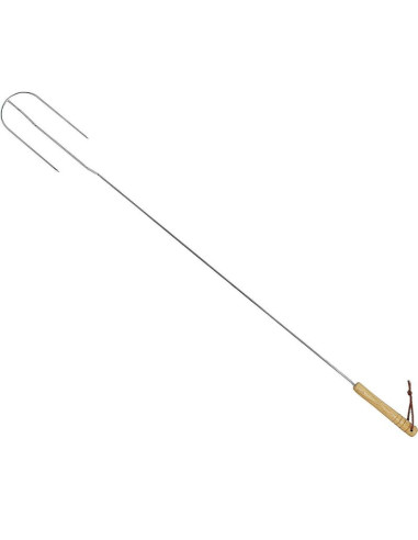 Widelec ogniskowy 100cm z drewnianą rączką