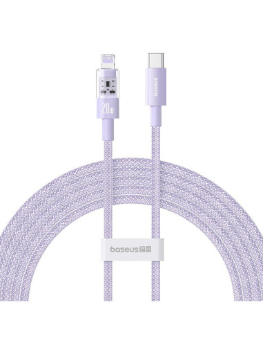 Kabel baseus gem usb c-ip 20w 2m (fioletowy)