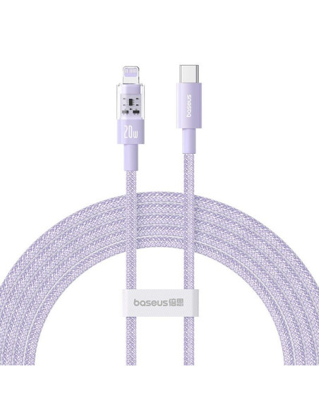 Kabel baseus gem usb c-ip 20w 2m (fioletowy)