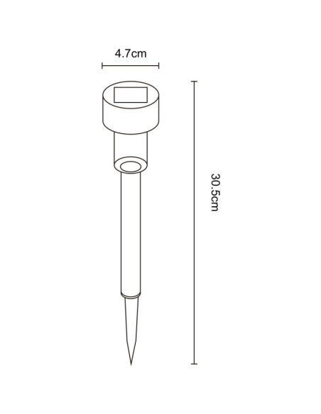 Lampa solarna plastikowa 4,5x31cm led- kpl.4szt
