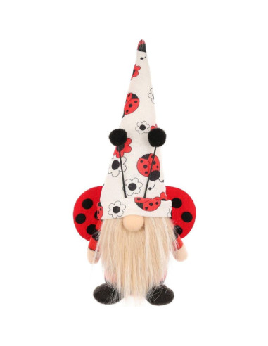 Skrzat gnom biedronka boy 24cm dekoracja wiosenna