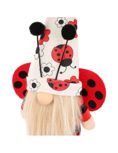 Skrzat gnom biedronka boy 24cm dekoracja wiosenna