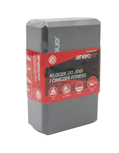 Blok kostka do ćwiczeń joga pilates fitness szary enero fit