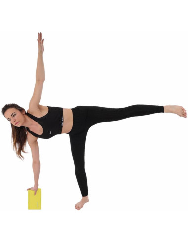 Blok kostka do ćwiczeń joga pilates fitness żółta enero fit