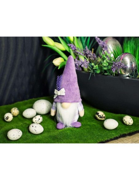 Skrzat gnom lawenda boy 20cm dekoracja wiosenna