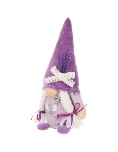 Skrzat gnom lawenda girl 20cm dekoracja wiosenna