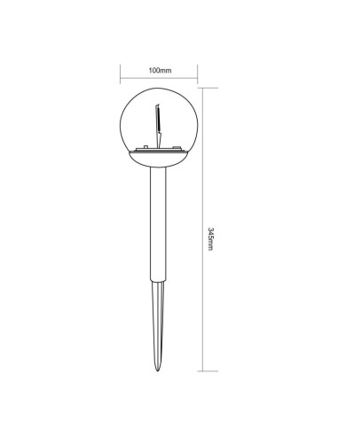 Lampa solarna kula ozdobna 10x34.5cm