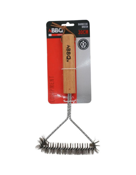 Szczotka do czyszczenia rusztu 30x14cm z drewnianą rączką