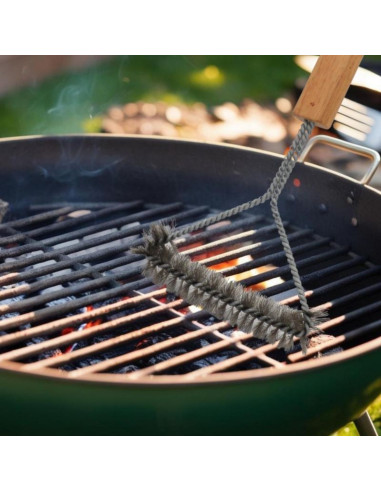 Szczotka do czyszczenia rusztu 30x14cm z drewnianą rączką