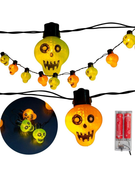 Girlanda halloween czaszki 10led