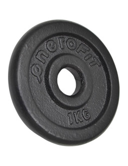 Obciążenie żeliwne czarne 1 kg enero fit fi26,5 1 szt