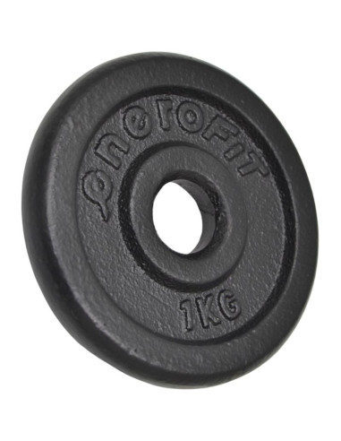 Obciążenie żeliwne czarne 1 kg enero fit fi26,5 1 szt
