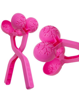 Śnieżkomat snowball do robienia kulek śnieżnych podwójny różowy 1064550