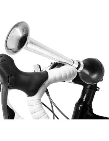 Trąbka klakson rowerowy chrom 21cm dunlop