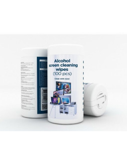 Gembird chusteczki czyszczące w tubie lcd/tft 100 sztuk (70% alkoholu izopropylowego) 2