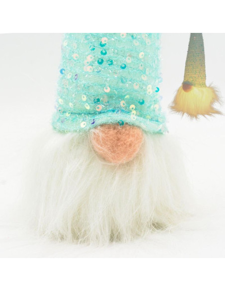 Mikołaj dekoracyjny led 25cm błękitny